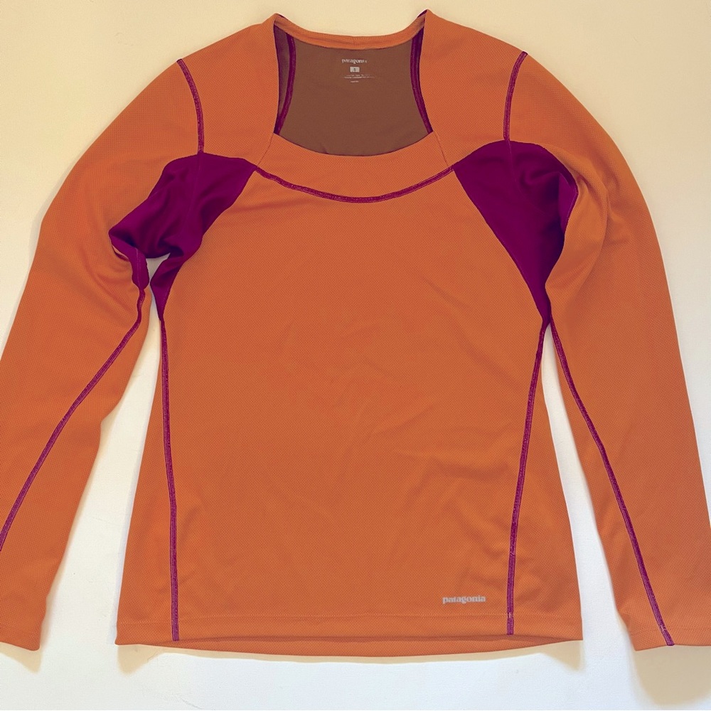 Patagonia Capilene Cerise Square-Neck Runshade Active Top size Small